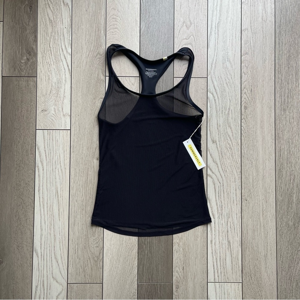 Summersalt Black Racerback Tank